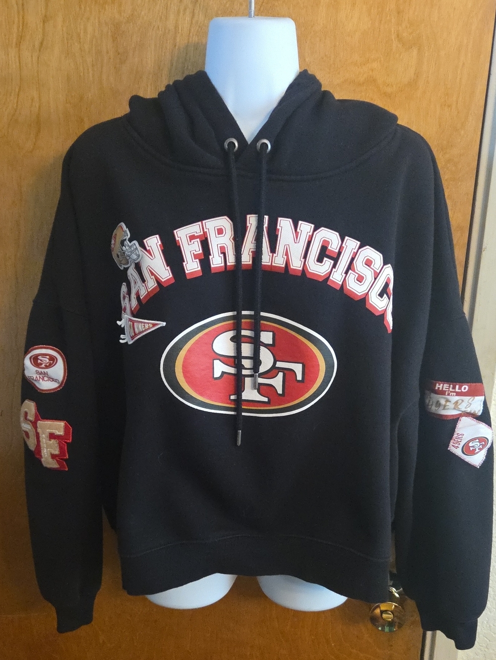 WEAR By Erin Andrews NFL San Francisco 49ers Women's Cropped Hoodie Size 3XL